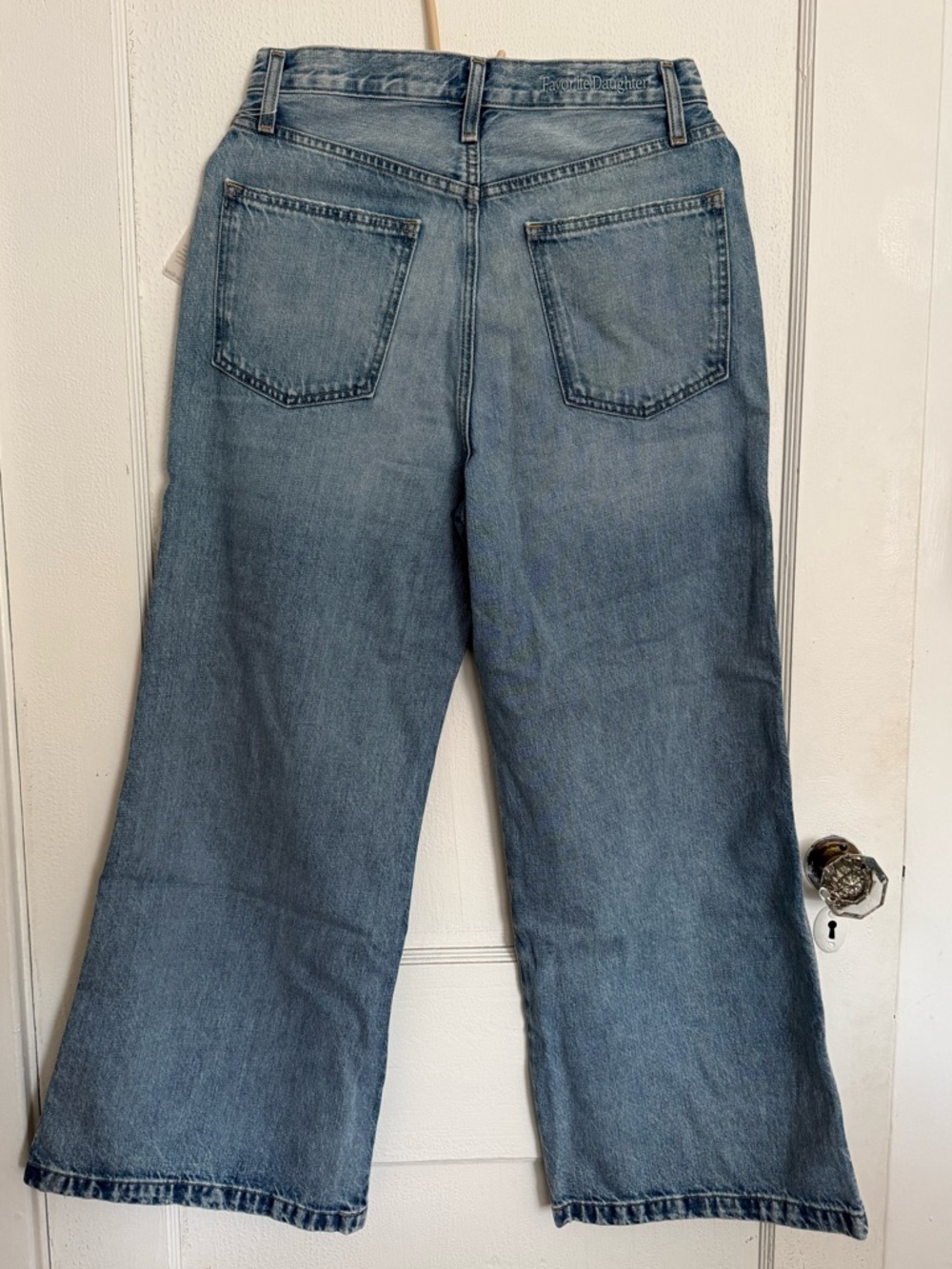 favorite daughter masha high waisted cropped wide leg jeans in dublin - Picture 2 of 5